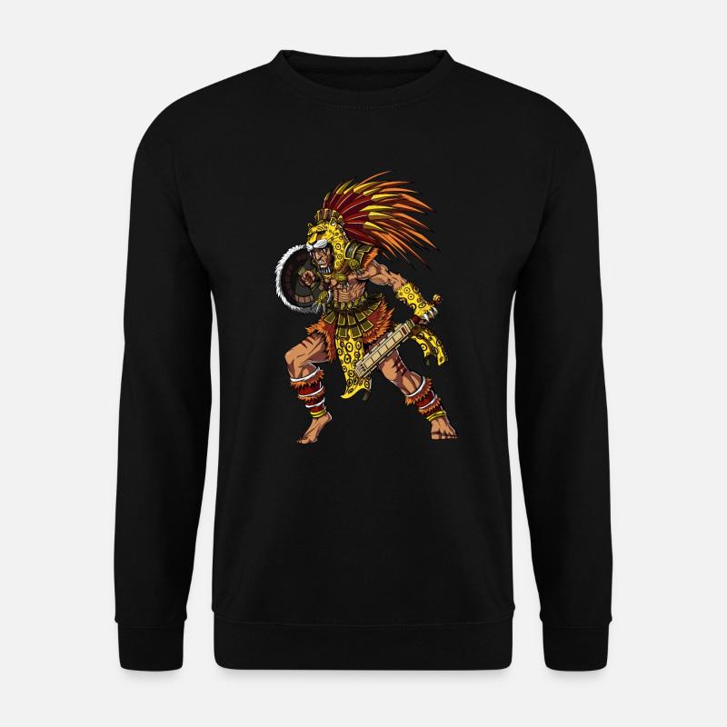 Aztec Jaguar Warrior - Unisex Sweatshirt - black