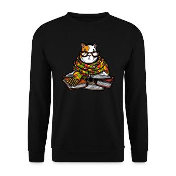 Livre de cochon d'Inde lisant un animal mignon - Sweat-shirt Unisexe - noir - Devant - Alina (178cm) & Michal (187cm)