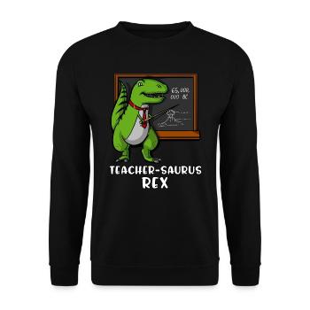 École des professeurs de sciences des dinosaures T-Rex - Sweat-shirt Unisexe - noir - Devant - Alina (178cm) & Michal (187cm)