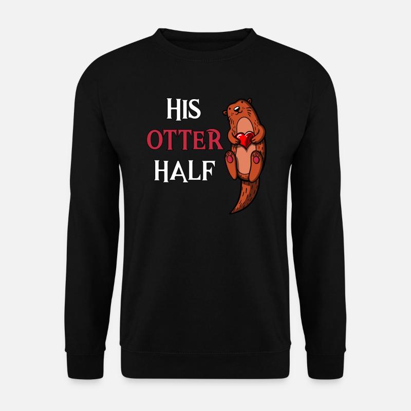 His Otter Half Girlfriend Matching - Unisex Sweatshirt - black