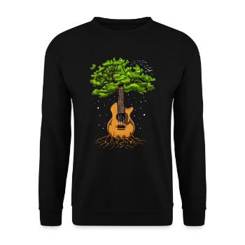 Akustikgitarre Zen Tree Of Life - Unisex Pullover - Schwarz - Vorne - Alina (178cm) & Michal (187cm)