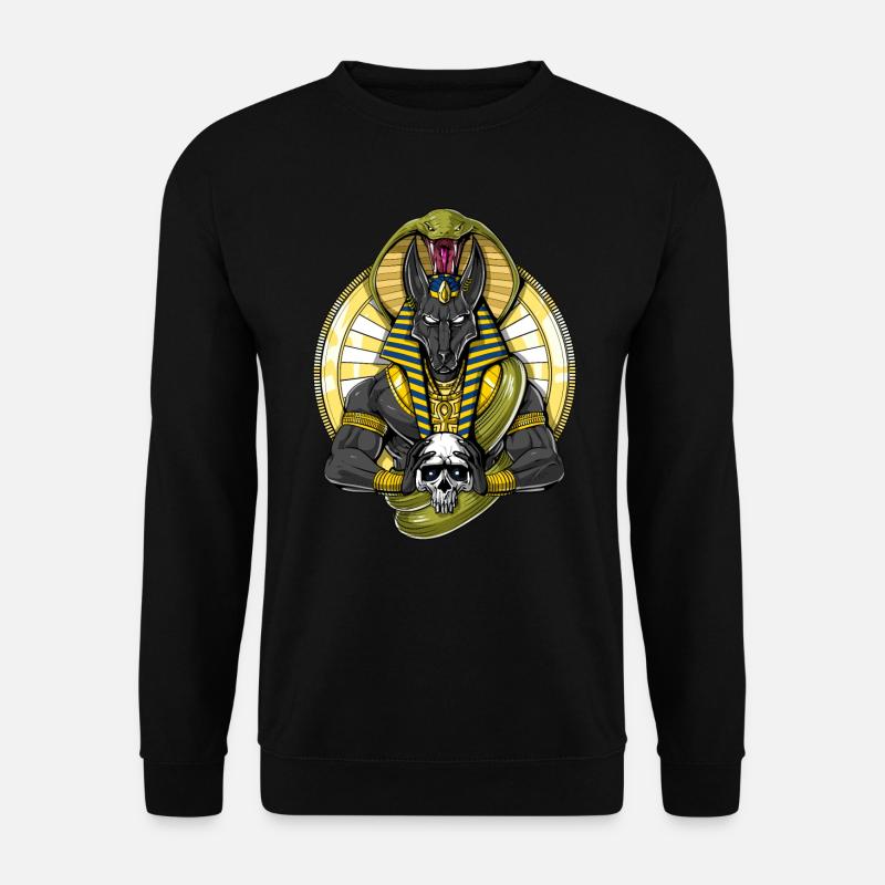 Dieu égyptien loup crâne d'Anubis - Sweat-shirt Unisexe - noir