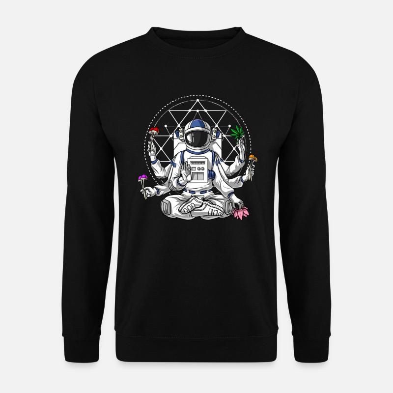 Psychonaut Méditation psychédélique astronaute - Sweat-shirt Unisexe - noir