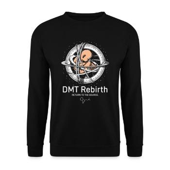 Psychedelische DMT-Reise - Unisex Pullover - Schwarz - Vorne - Alina (178cm) & Michal (187cm)