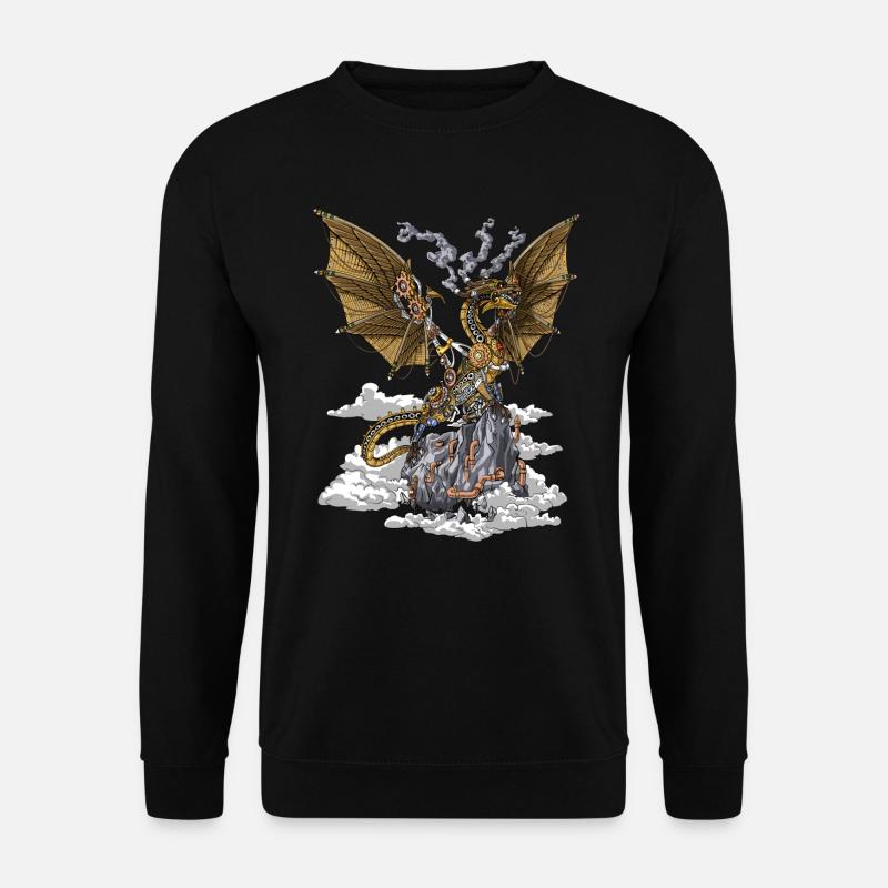 Steampunk Dragon - Unisex Sweatshirt - black