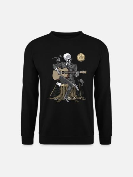Skeleton Guitar Player - Unisex Sweatshirt - black