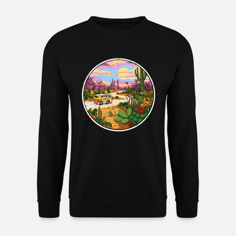 Hippie Cactus Desert Trip - Sweat-shirt Unisexe - noir