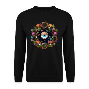 DNA-Zauberpilze - Unisex Pullover - Schwarz - Vorne - Alina (178cm) & Michal (187cm)