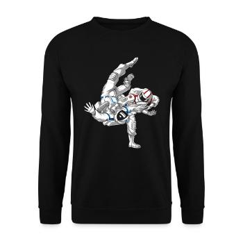 Astronaute de Jiu Jitsu - Sweat-shirt Unisexe - noir - Devant - Alina (178cm) & Michal (187cm)