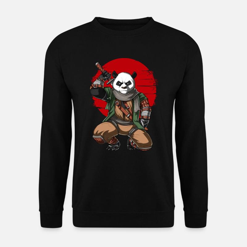 Panda Bear Ninja Samurai - Unisex Sweatshirt - black