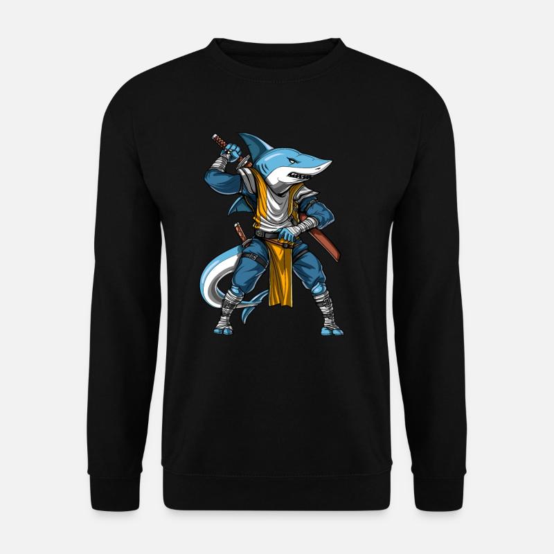 Shark Samurai Ninja - Unisex Sweatshirt - black