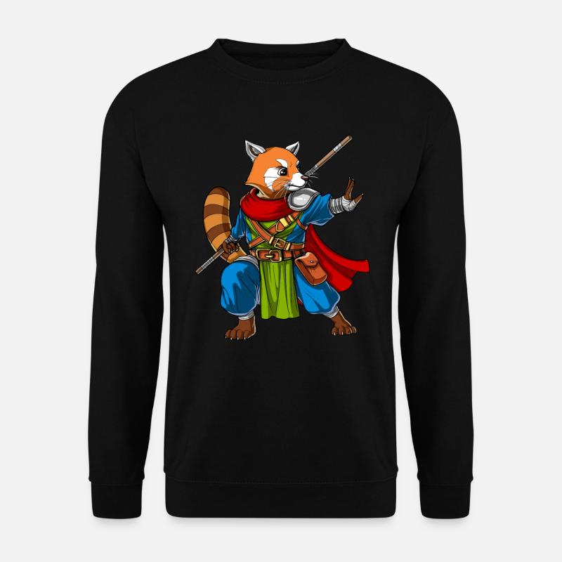 Roter Pandabär Ninja - Unisex Pullover - Schwarz