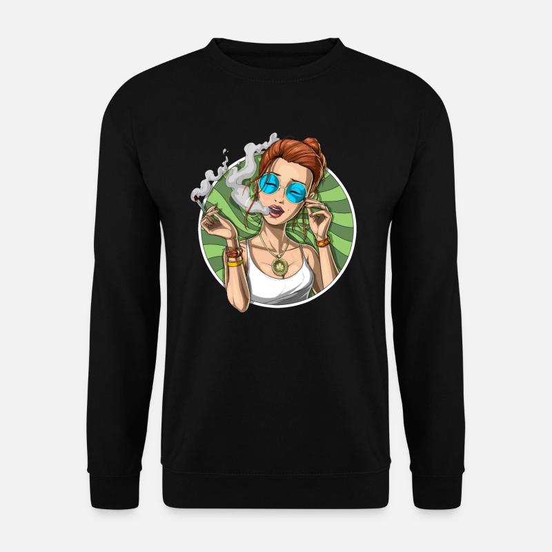 Weed Stoner fumer du cannabis - Sweat-shirt Unisexe - noir