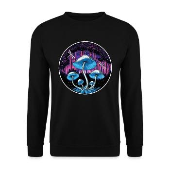 Magic Mushroom Fantasy Trip - Unisex Pullover - Schwarz - Vorne - Alina (178cm) & Michal (187cm)