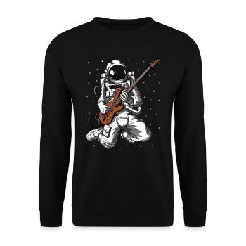Bassiste astronaute - Sweat-shirt Unisexe - noir - Devant - Alina (178cm) & Michal (187cm)