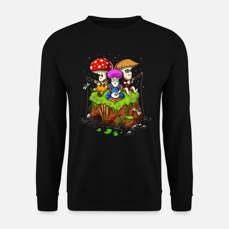 Hippie Zauberpilze - Unisex Pullover - Schwarz