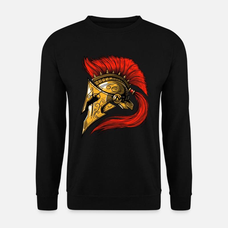 Spartaner Helm - Unisex Pullover - Schwarz