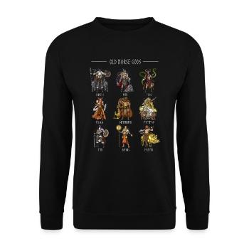 Old Norse Gods - Unisex Sweatshirt - black - Front - Alina (178cm) & Michal (187cm)