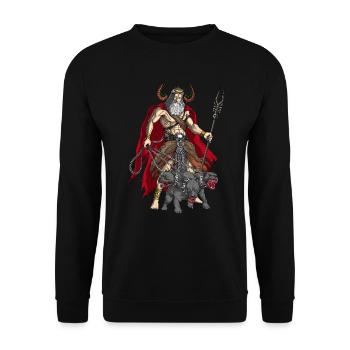 Hadès de dieu grec antique - Sweat-shirt Unisexe - noir - Devant - Alina (178cm) & Michal (187cm)