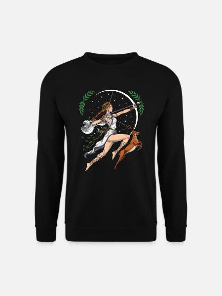 Déesse Artémis - Sweat-shirt Unisexe - noir
