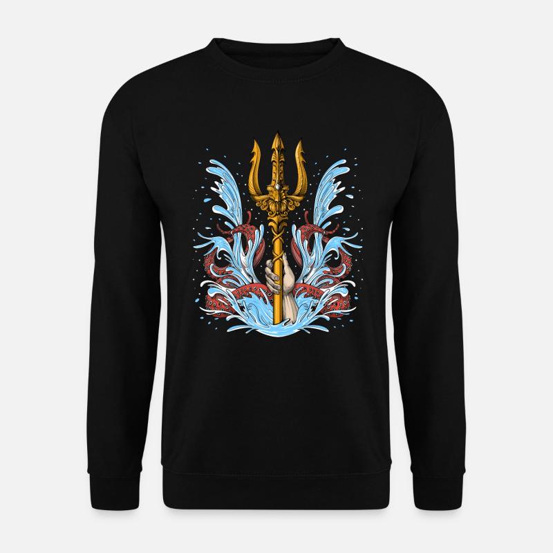 Poseidon Trident - Unisex Sweatshirt - black