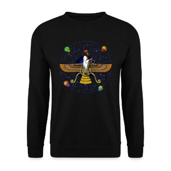 Ancient Anunnaki Symbol - Unisex Sweatshirt - black - Front - Alina (178cm) & Michal (187cm)