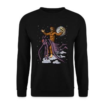 Bigfoot Équitation Mothman - Sweat-shirt Unisexe - noir - Devant - Alina (178cm) & Michal (187cm)