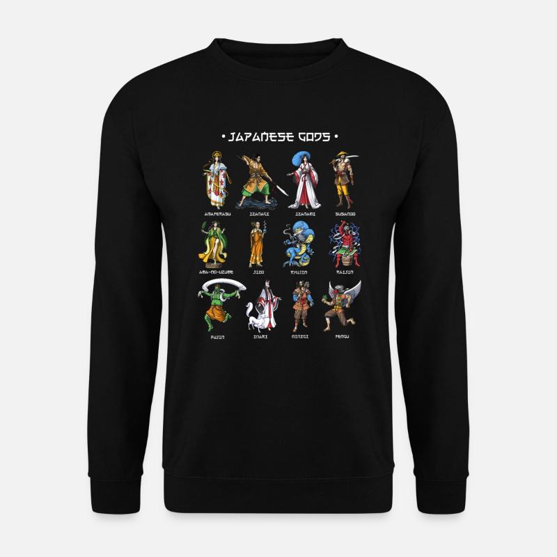 Götter der japanischen Mythologie - Unisex Pullover - Schwarz
