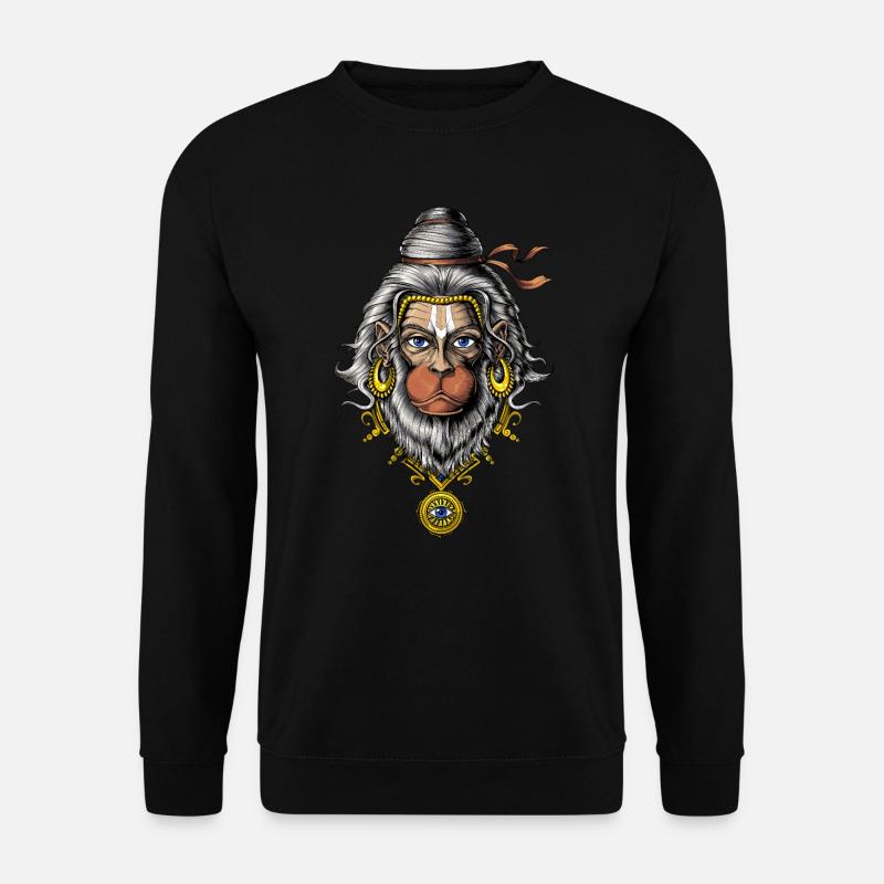 Hindu-Gott Hanuman - Unisex Pullover - Schwarz