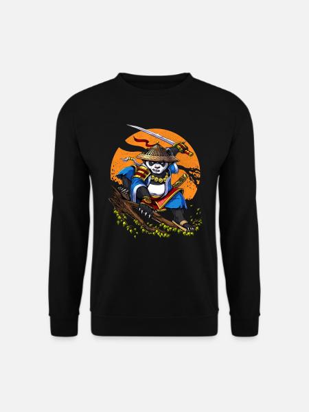 Panda Bear Samurai - Unisex Sweatshirt - black