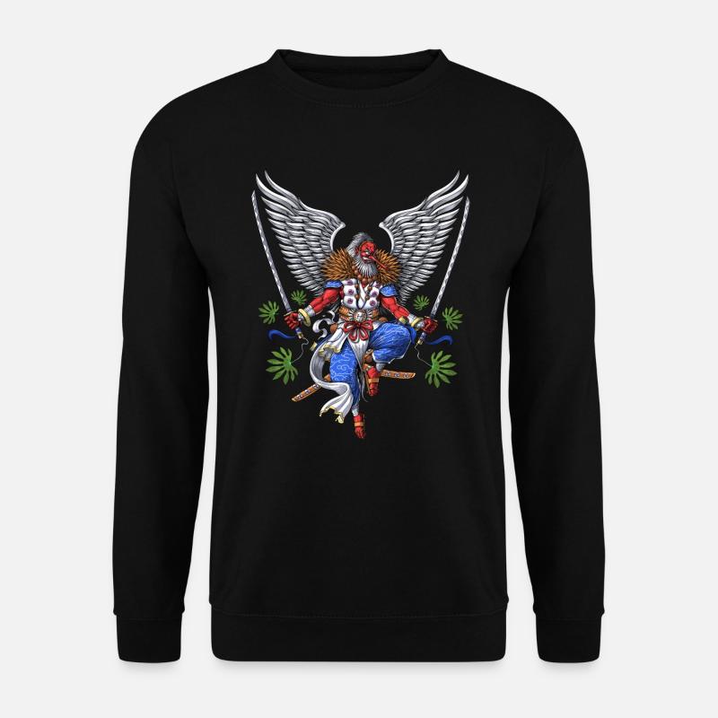 Tengu Japanische Samurai - Unisex Pullover - Schwarz