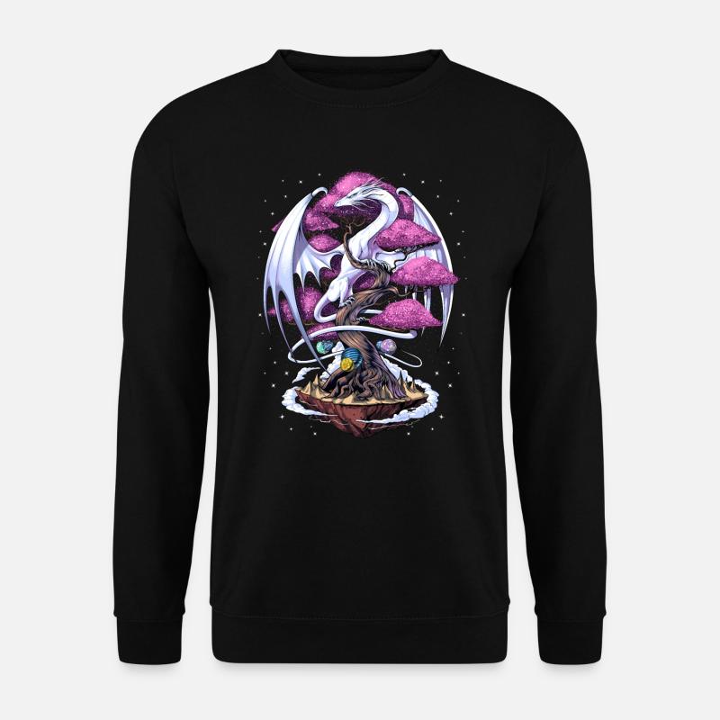 Japanische Drachenkirschblüte - Unisex Pullover - Schwarz