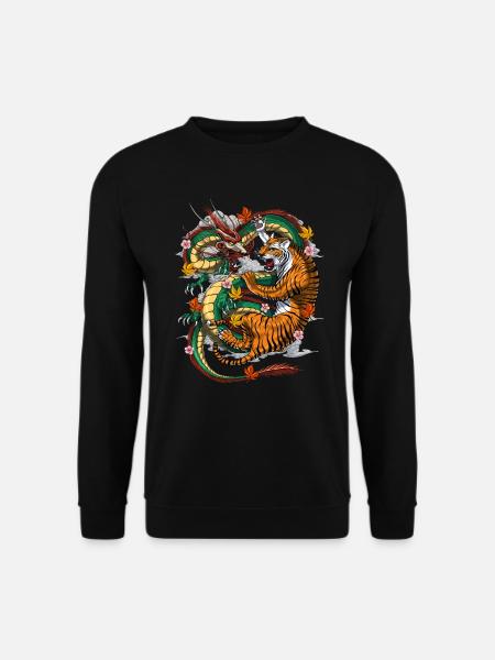 Tigre dragon japonais - Sweat-shirt Unisexe - noir
