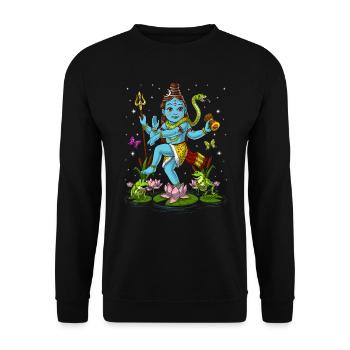Baby Shiva Hindu Nataraja - Unisex Pullover - Schwarz - Vorne - Alina (178cm) & Michal (187cm)