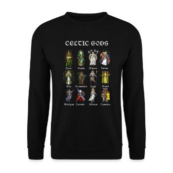 Alte Götter der keltischen Mythologie - Unisex Pullover - Schwarz - Vorne - Alina (178cm) & Michal (187cm)