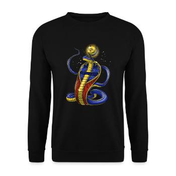 Ancient Egyptian Mythology Deity Uraeus - Unisex Sweatshirt - black - Front - Alina (178cm) & Michal (187cm)