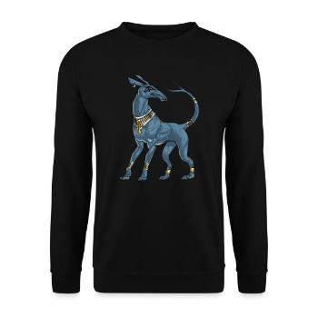 Egyptian Mythology Deity Set - Unisex Sweatshirt - black - Front - Alina (178cm) & Michal (187cm)