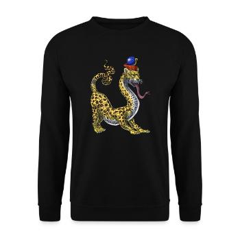 Mythologie égyptienne antique Serpopard - Sweat-shirt Unisexe - noir - Devant - Alina (178cm) & Michal (187cm)