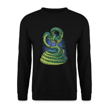 Ancient Egyptian Mythology Deity Apep - Unisex Sweatshirt - black - Front - Alina (178cm) & Michal (187cm)