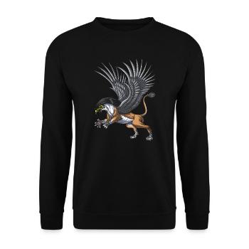 Mythologie égyptienne antique Divinité Hiéragasphinx - Sweat-shirt Unisexe - noir - Devant - Alina (178cm) & Michal (187cm)