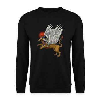 Griffon de la mythologie égyptienne antique - Sweat-shirt Unisexe - noir - Devant - Alina (178cm) & Michal (187cm)