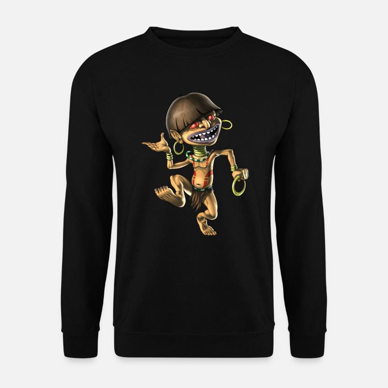 Aztekisches Fabelwesen Chaneque - Unisex Pullover - Schwarz