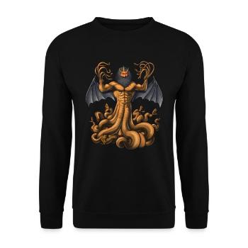 Greek Mythology Deity Typhon - Unisex Sweatshirt - black - Front - Alina (178cm) & Michal (187cm)