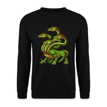 Greek Mythology Monster Hydra - Unisex Sweatshirt - black - Front - Alina (178cm) & Michal (187cm)