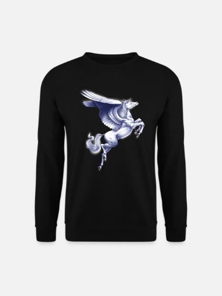 Griechisches Fabelwesen Pegasus - Unisex Pullover - Schwarz
