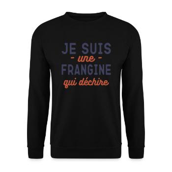 Annonce De Grossesse Pour Frangine - Sweat-shirt Unisexe - noir - Devant - Alina (178cm) & Michal (187cm)