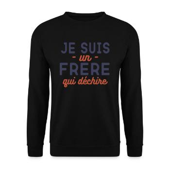 Annonce De Grossesse Pour Frangin - Sweat-shirt Unisexe - noir - Devant - Alina (178cm) & Michal (187cm)