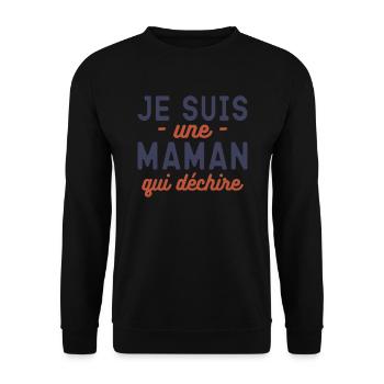 Annonce De Grossesse Pour Maman - Sweat-shirt Unisexe - noir - Devant - Alina (178cm) & Michal (187cm)
