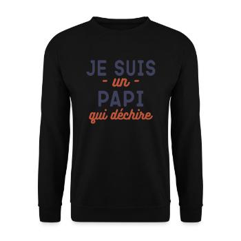 Annonce de grossesse pour papy ou grand - Sweat-shirt Unisexe - noir - Devant - Alina (178cm) & Michal (187cm)
