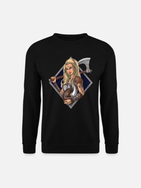 Nordischer Wikingerkrieger - Unisex Pullover - Schwarz